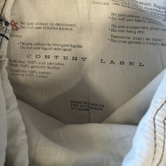 Vintage Wash & Wear W&W Dark Blue Suede Leather Pants Jeans Made Canada Mens 28 - Picture 16 of 16